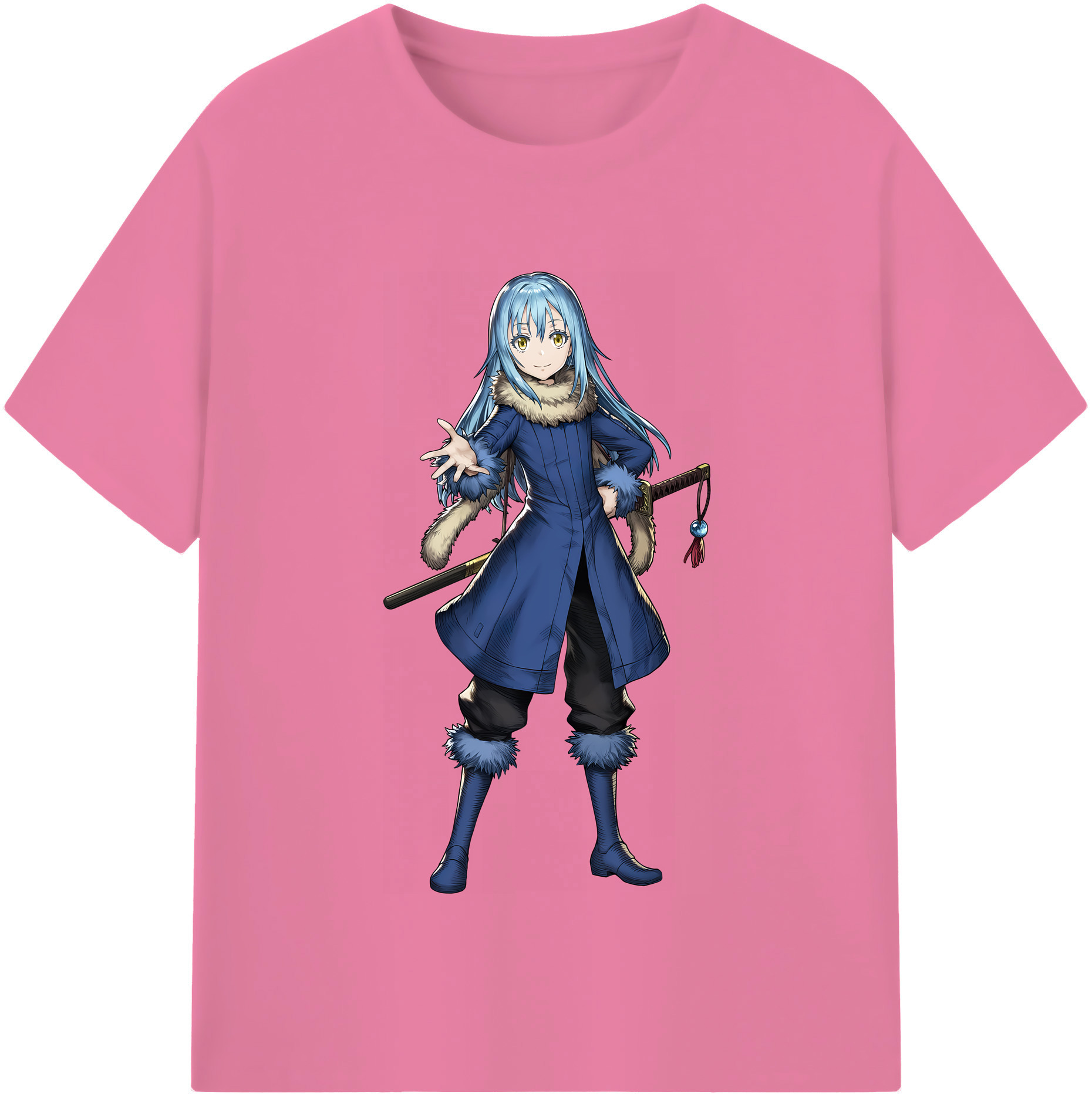 （画像用） 転スラ Regarding Reincarnated to Slime 綿100％半袖Tシャツ（フロントプリント）